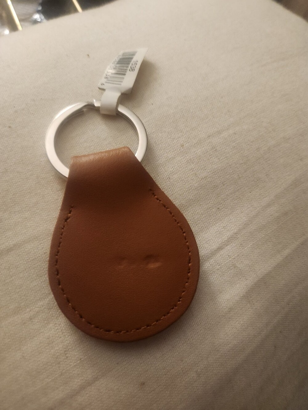 Texas Lone Star State Leather Keychain - Brown - Picture 3 of 4